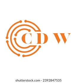 cdw letter design cdw letter technology stock vector royalty