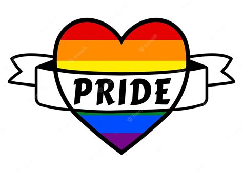 Premium Vector Lgbt Day Heart Concept Flag Rainbow Illustration