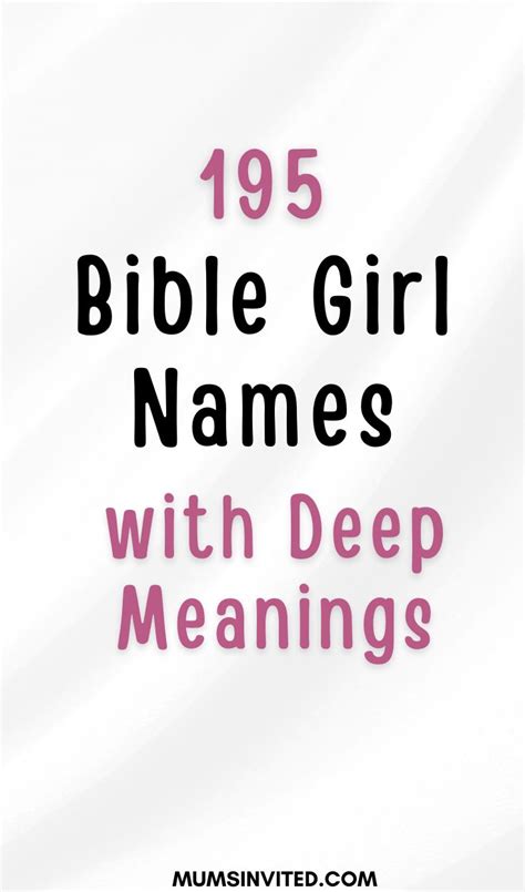 190 Rare And Uncommon Girls Names From The Bible In 2024 Biblical