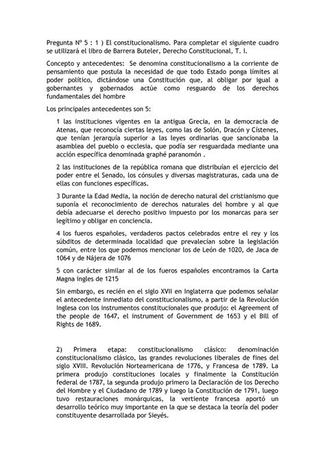 Trabajo Práctico Nº 1 Derechos Constitucionales Pregunta Nº 5 1