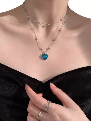 Collar De Corazon Cambia De Color Con La Temperatura Cuotas sin interés