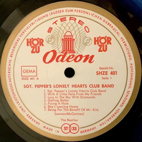 The Beatles Sgt Peppers Lonely Hearts Club Band 1967 Vinyl Discogs