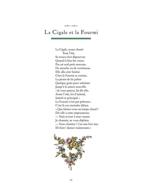 La Cigale Et La Fourmi Extrait Des Fables De La Fontaine Illustr Es