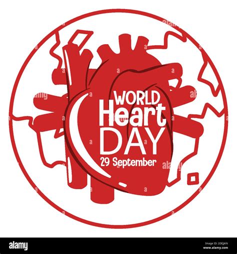 Isolated World Heart Day logo illustration Stock Vector Image & Art - Alamy