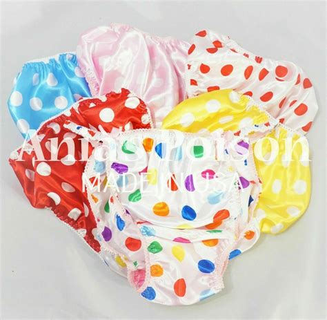 Anias Poison MANties S XXL Polka Dot White Trim Shiny Rare 100 Polyester String Bikini Sissy