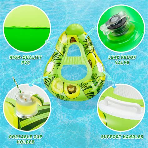 Inflatable Pool Float Water Hammock Avocado Swimming Float Floaties