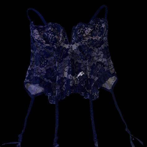 Sheer Nude And Black Lace Top From Victorias Secret Depop