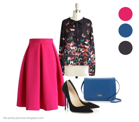The Perky Princess HOT PINK WAYS TO STYLE YOUR HOT PINK MIDI SKIRT
