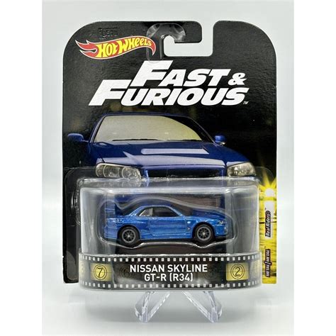 Hot Wheels Nissan Skyline R R Pido Y Furioso Serie Retro Azul Shopee M Xico
