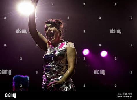 Kathleen Hanna Of Bikini Kill Performs In Douglas Park During Riot Fest Music Festival On Sunday