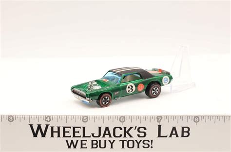 TNT Bird Green 1969 Mattel Redline Hot Wheels Vintage RL White Interior W Button Wheeljack S Lab