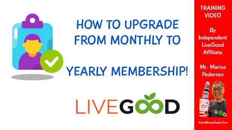 How To Upgrade To Livegood 1 Year Membership Plan Youtube