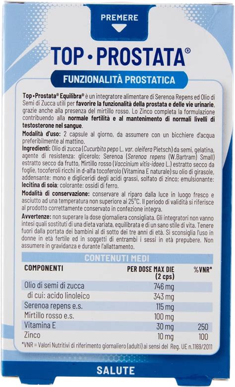 4X Equilibra Integratore Top Prostata per La Funzionalità Delle Vie