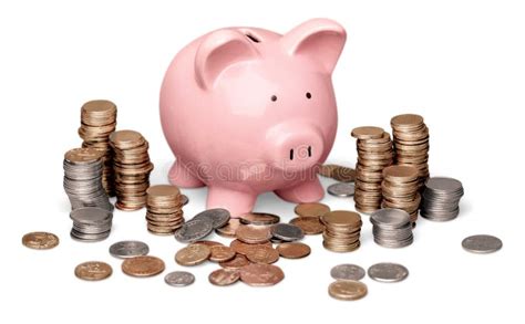 Piggy Bank With Coins Stock Photo Image Of Earnings 113553072