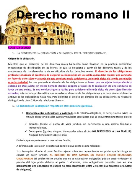 Derecho Romano II 2020 Apuntes Luis Carlos Sanchez Derecho Romano