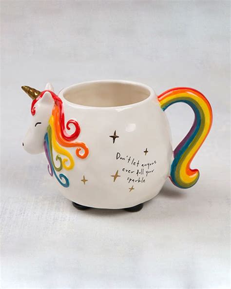 Rainbow Unicorn Sparkle Mug Mugs Unicorn Natural Life