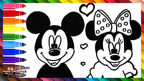 Disegnare E Colorare Topolino E Minni Disegni Per Bambini YouTube