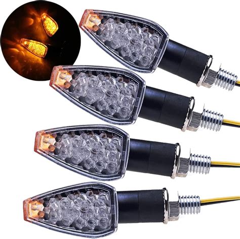 SFONIA 4pcs Motorcycle Indicators 14LED Turn Signal Lights 12V