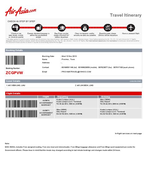 Contoh Flight Ticket | PDF | Identity Document | Fee