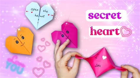 Origami Paper Heart How To Make A Paper Heart With A Secret Message Valentine S Day Ideas