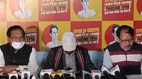 Tipra Motha Press Meet Youtube