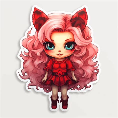 Premium Vector Chibi Girls Vector Illustration