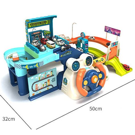 Автотрек SHARKTOYS парковка с рулем 4 машинки купить по цене 2580 ₽ в ...