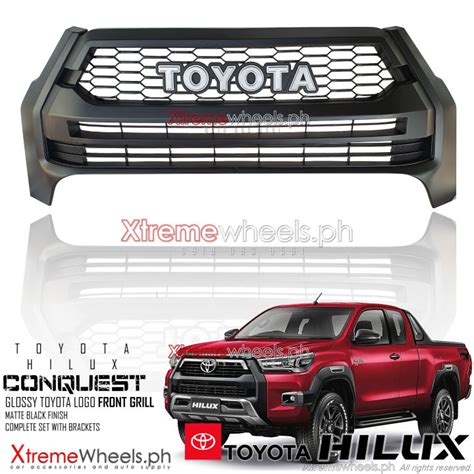 Toyota Hilux Conquest With Toyota Logo Matte Black Front