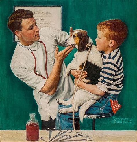 The Veterinarian By Norman Rockwell 1961 Oil On Canvas 21 X 20