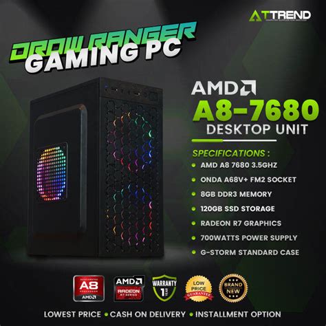 BRAND NEW AMD A8 GAMING DESKTOP UNIT | AMD A8-7680 3.5GHZ, 8GB DDR3 ...