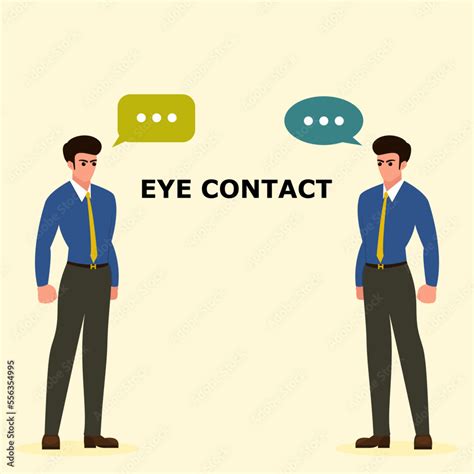 Businessman eye contact during conversation. Eye contact communication ...