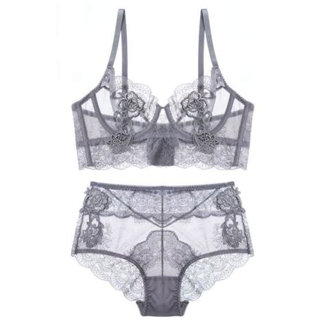 Ensemble Lingerie Femme Pas Decoupe En Eponge Dentelle Sexy