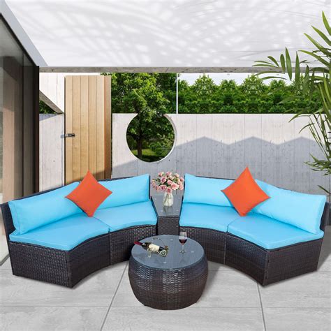 Outdoor Patio Set 6 Piece Rattan Outdoor Patio Furniture Sets Outdoor