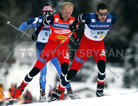 Norways Thomas Alsgaard Leads Compatriote Espen Bejervig And Italys