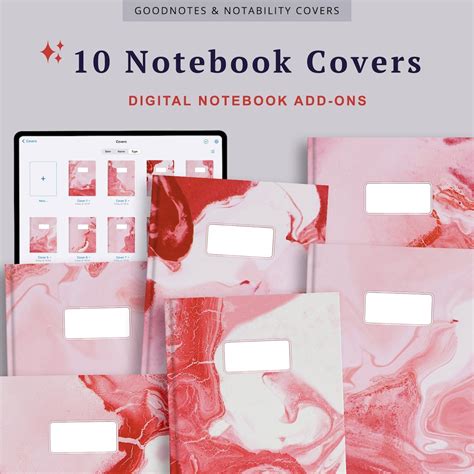 Digital Notebook Cover Cute Notebook Cover Girly Goodnotes Notebook ...