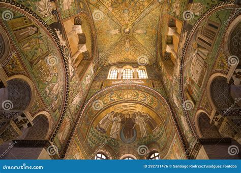 Mosaics Of The Presbytery And Apse Of San Vitale Stock Photo Image Of