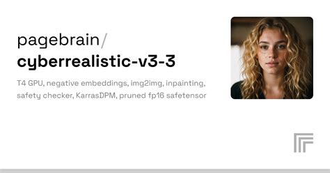 Pagebrain Cyberrealistic V3 3 Run With An API On Replicate