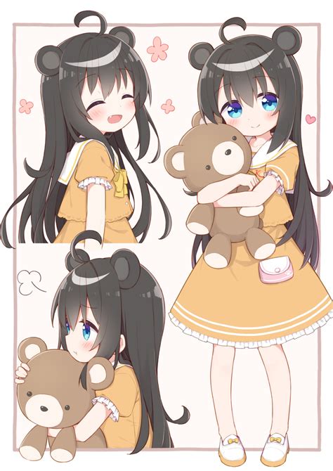 Safebooru 1girl D T Absurdres Ahoge Animal Ears Ayanepuna Bear