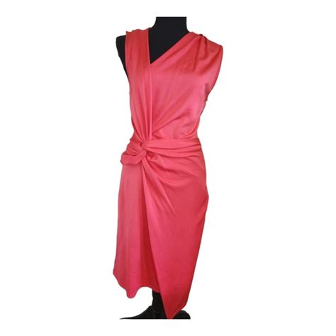 Halston Heritage Dresses Nwt Halston Heritage Coral Faux Wrap Dress