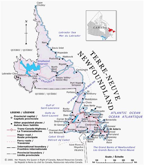 Road Map Of Newfoundland