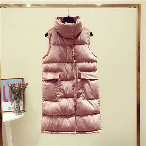 Autumn Winter Fashion Women Thick Long Vest Coat Warm Sleeveless