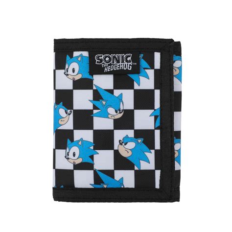 SONIC THE HEDGEHOG CHECKERED TRIFOLD WALLET