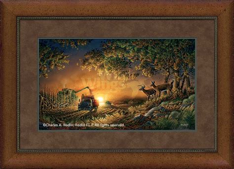 Sunset Harvest Framed By Terry Redlin