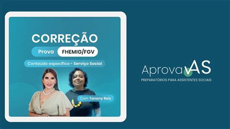 Correção da Prova FHEMIG FGV Parte Específica Serviço Social YouTube