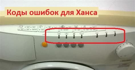 Считать ошибки стиральной машины Hansa с дисплея и по индикаторам