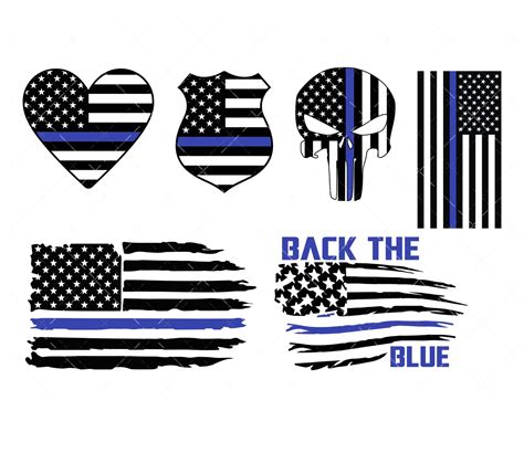 Back the Blue SVG Bundle, PNG, PDF, Police SVG, Police wife SVG