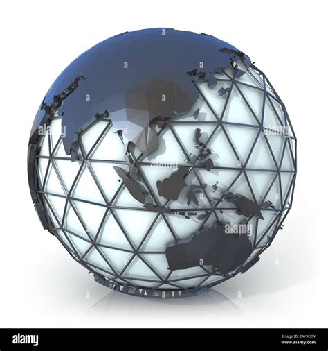 Polygonal Style Illustration Earth Globe Hi Res Stock Photography And