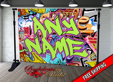 Graffiti Backdrop Graffiti Banner 80's 90's Hip Hop - Etsy