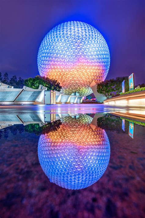 Epcot-Spaceship-Earth-Reflecting-after-Rain - WDW News Today