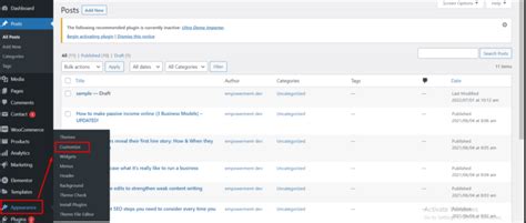 Blog Settings – Documentation